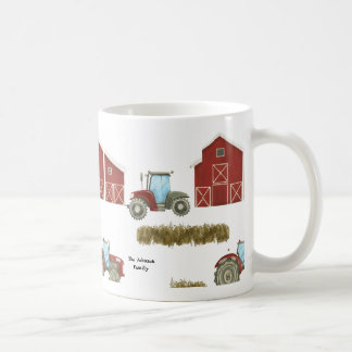 Taza De Café Tractor de vida agrícola rural Hay Bales