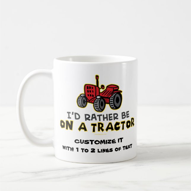 Taza De Café Tractor divertido (Izquierda)