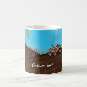 Taza De Café Tractor en la granja