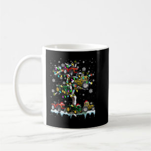 Taza De Café Tractor En Navidades De Árbol De Xmas
