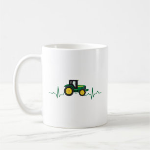 Taza De Café Tractor Heartbeat 