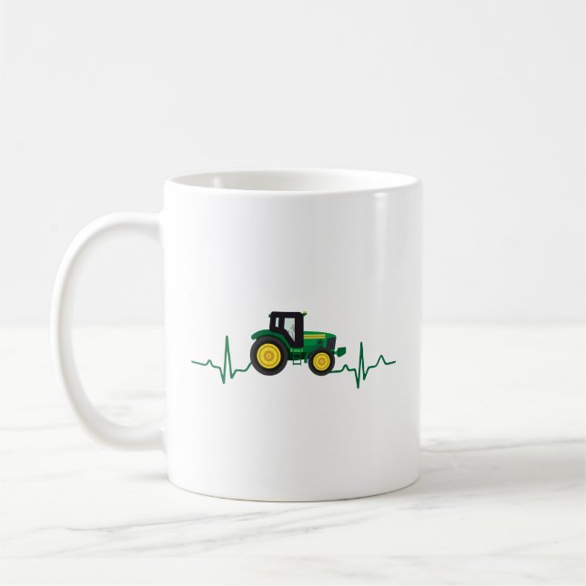 Taza De Café Tractor Heartbeat  (Izquierda)