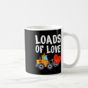 Taza De Café Tractor oruga del Día de San Valentín cargado de a