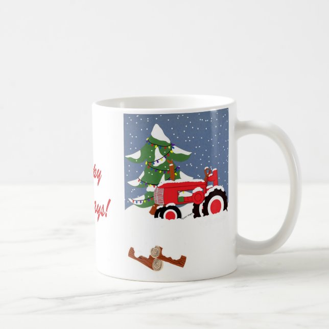 Taza De Café Tractor para Navidades (Derecha)