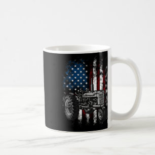 Taza De Café Tractor Patriótico Bandera Americana Tractor Granj