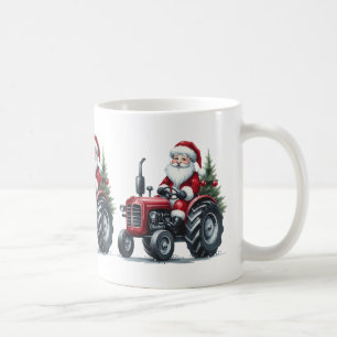 Taza De Café Tractor Santa Coffee Mug