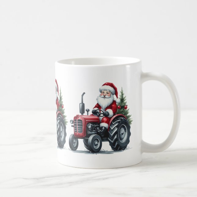 Taza De Café Tractor Santa Coffee Mug (Derecha)
