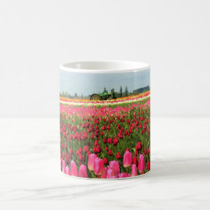 Taza De Café Tractor Verde en el Campo Tulip, Oregón