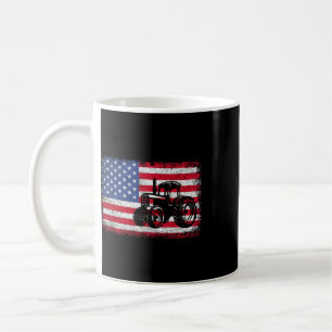 Taza De Café Tractores agrícolas bandera de EE. UU. Regalo patr
