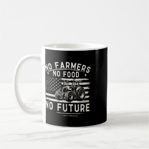 Taza De Café Tractores Agrícolas Bandera De EE. UU. Sin Granjer