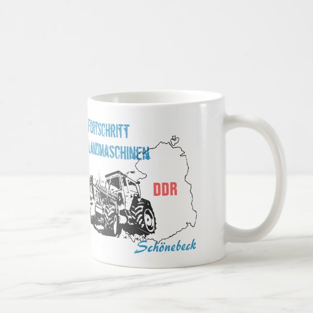 Taza De Café Tractores DDR diseño (Derecha)