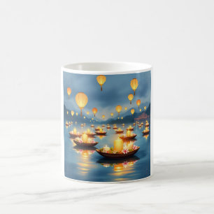 Taza De Café Tradición de Siam Loi Krathong Café Mug