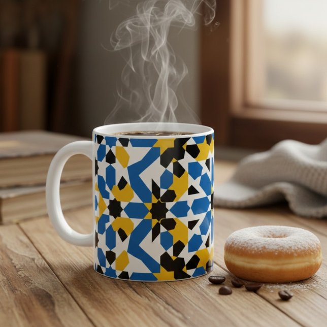 Taza De Café Traditional Moroccan Zellige Geometric Pattern  (Subido por el creador)