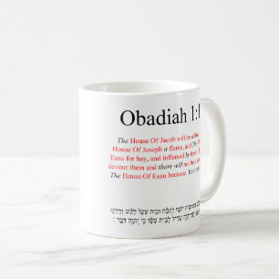 Taza De Café Traducción de código abierto Obadiah 1:18 Mug