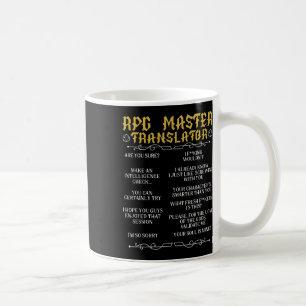 Taza De Café Traductor Maestro De Rpg D20 Juegos De Mesa Divert