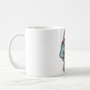 Taza De Café Tragaperras Cuestas En La Cabaña Y Sneakers Con Té