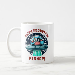 Taza De Café Tragedia de Abducción Alienígena Vaca Divertida Co