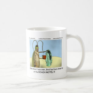 Taza De Café Tragedia @ Roach Motel Funny Gifts Tees Mugs Etc
