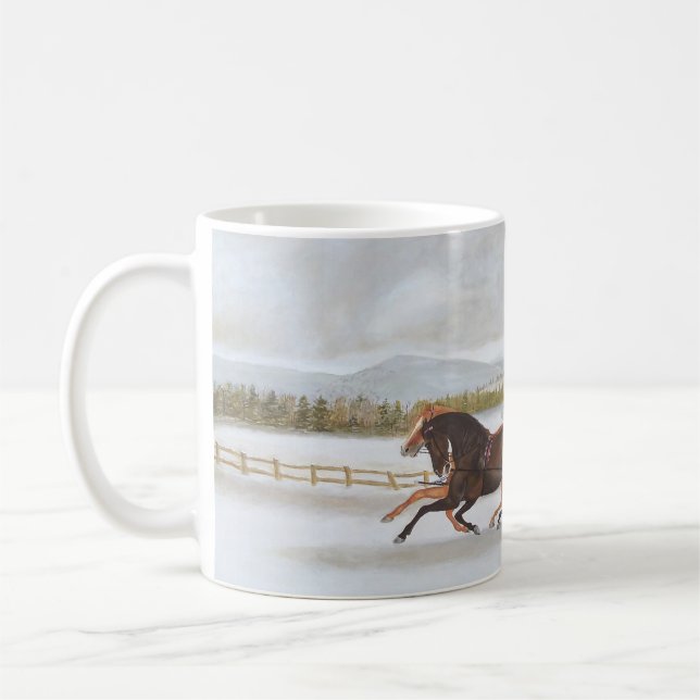 Taza de café traída por caballo del trineo (Izquierda)