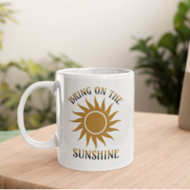 Taza De Café Traiga el Sol Dorado