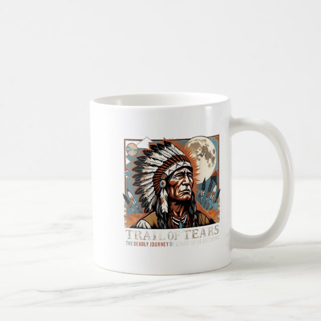 Taza De Café Trail De Lágrimas Memorial Nativo Estadounidense (Derecha)