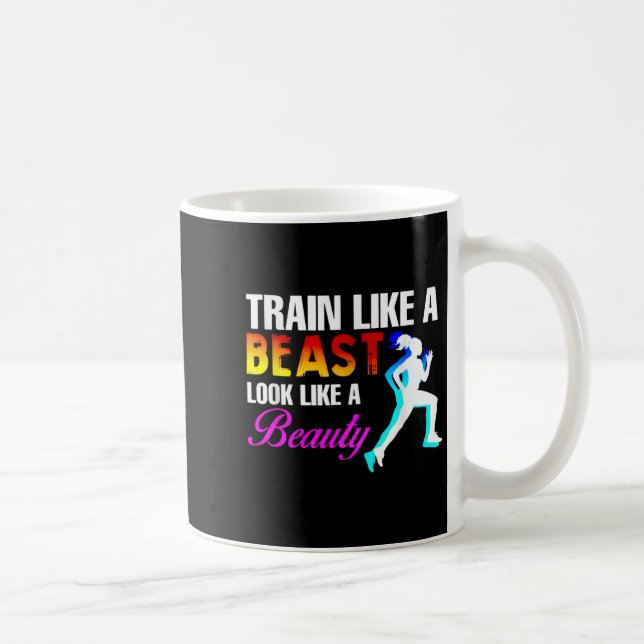 Taza De Café Train Like A Look Like A Beauty Fitness  (Derecha)