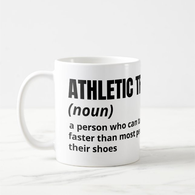 Taza De Café Trainer atlético Café Mug - Definición divertida (Izquierda)