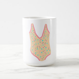 Taza De Café Traje de baño de verano floral melocotón regalo de