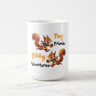 Taza De Café Traje de cuerpo entero de ardillas bebés lindas,