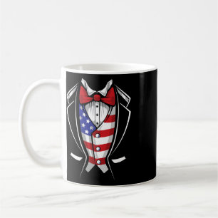 Taza De Café Traje de EEUU Esmoquin Patriótico 4 de Julio Bande