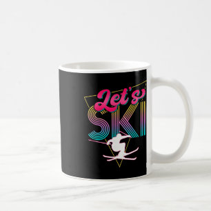 Taza De Café Traje de fiesta de esquí retro de los 80 Let's Ski