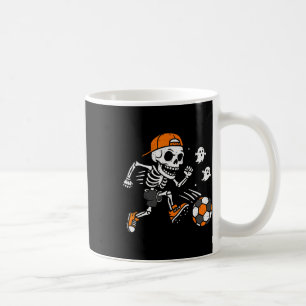 Taza De Café Traje de Halloween de calabaza de fútbol de esquel