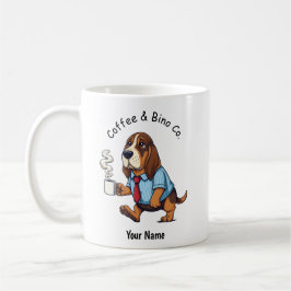 Taza De Café Traje De Negocios De Basset Hound Divertido Café