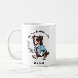 Taza De Café Traje de Negocios de Perro Divertido Pastor Austra