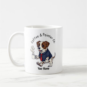 Taza De Café Traje de negocios de perro puntero divertido Café