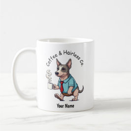 Taza De Café Traje de Negocios Divertido Americano sin Pelo Caf