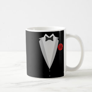 Taza De Café Traje de novio para boda etiqueta negra divertido 