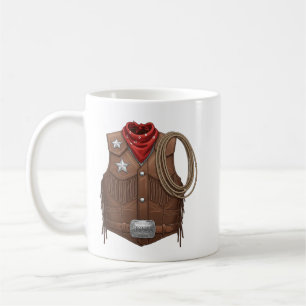 Taza De Café Traje de Vaquero Occidental Lindo para Hombres