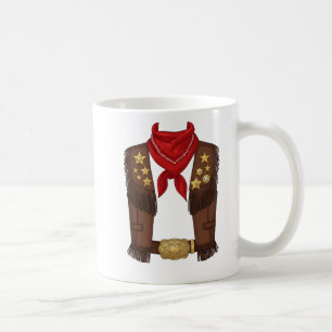 Taza De Café Traje de Vaquero Occidental Lindo para Hombres