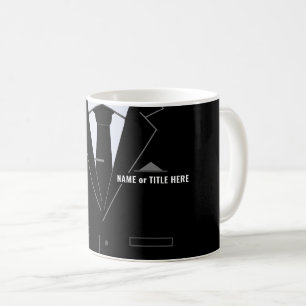 Taza De Café Traje negro para regalo de negocios divertido pers
