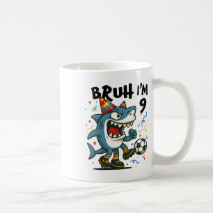 Taza De Café Tralalero Tralala Cerebro Italiano Niño Rojo Fútbo
