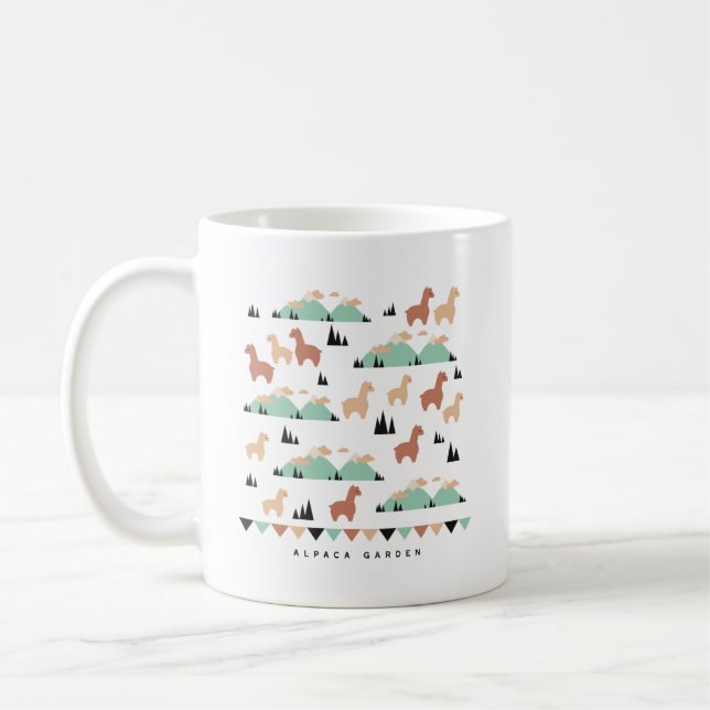 Taza De Café Trama de café de manada de alpaca (Izquierda)
