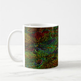 Taza De Café Trama de café multicolor con motivos florales metá