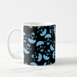 Taza De Café Trama de café negro y azul