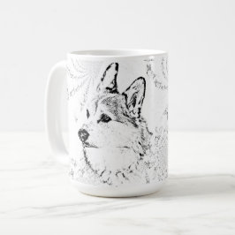 Taza De Café Trama de motivos de Corgi