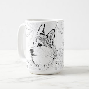Taza De Café Trama de motivos de Corgi
