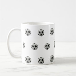 Taza De Café Trama de patrón de bola de fútbol clásico