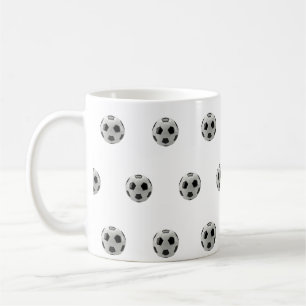 Taza De Café Trama de patrón de bola de fútbol clásico