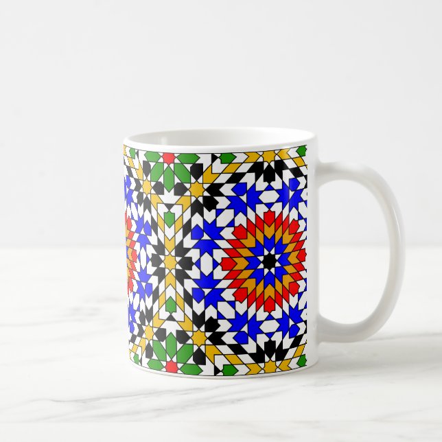 Taza De Café Trama geométrica islámica (Derecha)