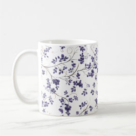 Taza De Café Tramo de café de patrón de hoja azul